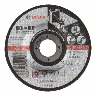 Trennscheibe 3-in-1 A 46 S BF, gekröpft, 115 mm, 2,5 mm-Beschreibung lesen