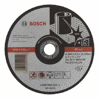 Bosch Trennscheibe gerade Expert for Inox AS 30 S INOX BF, 180 mm, 3 mm-Beschreibung lesen