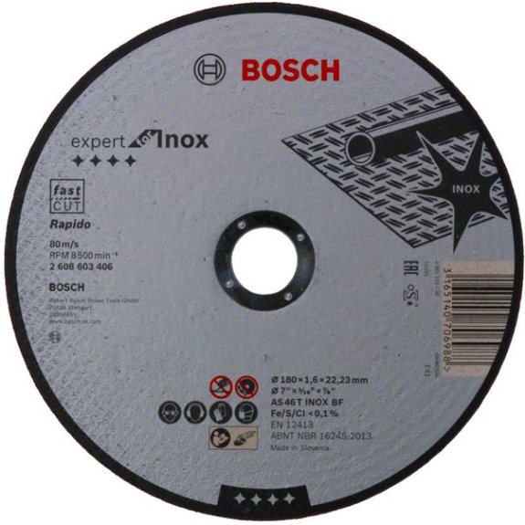Bosch Trennscheibe gerade Expert for Inox - Rapido AS 46 T INOX BF, 180 mm, 1,6-Beschreibung lesen