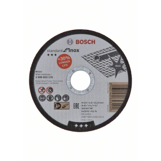 Bosch Trennscheibe gerade Standard for Inox WA 60 T BF, 115 mm, 1,6 mm-Beschreibung lesen