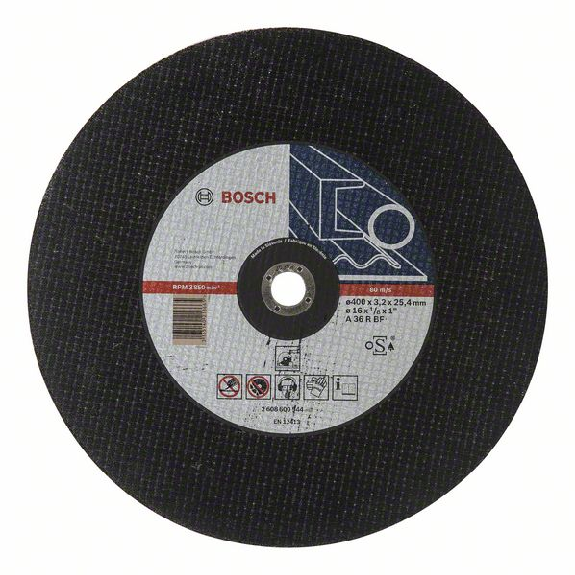 Bosch Trennscheibe gerade Expert for Metal A 36 R BF, 400 mm, 25,40 mm, 3,2 mm-Beschreibung lesen