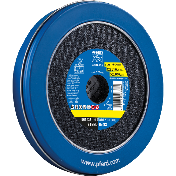Pferd Trennscheibe EHT 125x1,0x22,23 mm gerade Startlinie START STEELOX fr-Beschreibung lesen
