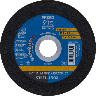 Pferd Trennscheibe EHT 125x1,6x22,23 mm gerade Universallinie PSF CLASSIC-Beschreibung lesen