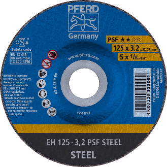 Pferd Trennscheibe EH 125x3,2x22,23 mm gekrpft Universallinie PSF STEEL fr-Beschreibung lesen