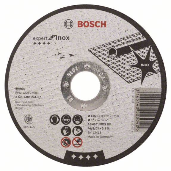 Bosch Trennscheibe gerade Expert for Inox AS 46 T INOX BF, 125 mm, 2 mm-Beschreibung lesen