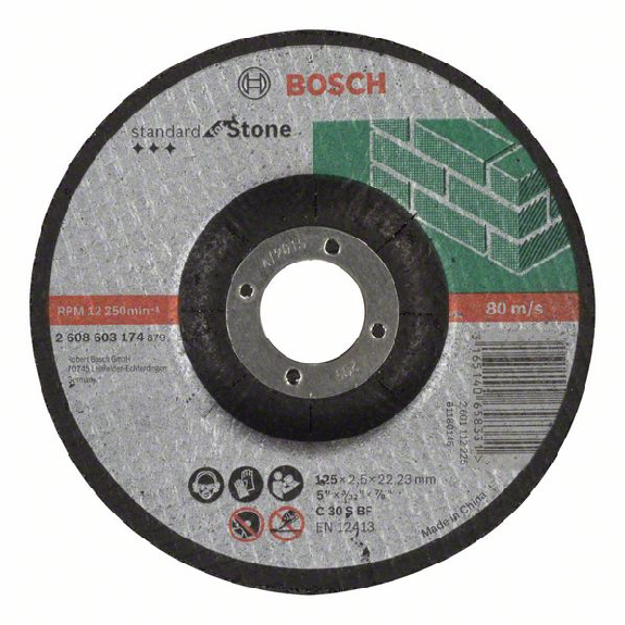 Bosch Trennscheibe gekrpft Standard for Stone C 30 S BF, 125 mm, 2,5 mm-Beschreibung lesen