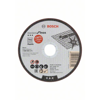 Bosch Trennscheibe gerade Standard for Inox - Rapido WA 60 T BF, 125 mm, 1,0 mm-Beschreibung lesen