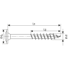 SPAX Tellerkopf T-Star Plus T50 Teilgewinde 4CUT WIROX 10x450mm (25)