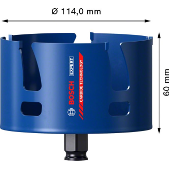 Bosch EXPERT Construction Material Lochsge, 114 x 60 mm. Fr Dreh- und-Beschreibung lesen