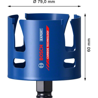Bosch EXPERT Construction Material Lochsge, 79 x 60 mm. Fr Dreh- und-Beschreibung lesen