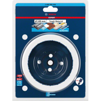 Bosch EXPERT Tough Material Lochsge, 105 x 60 mm. Fr Dreh- und Schlagbohrer-Beschreibung lesen