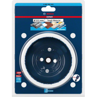 Bosch EXPERT Tough Material Lochsge, 111 x 60 mm. Fr Dreh- und Schlagbohrer-Beschreibung lesen