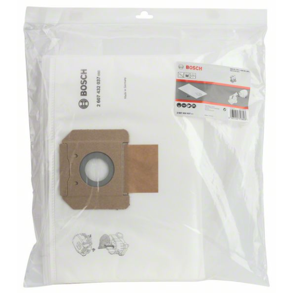 Bosch Vliesfilterbeutel fr GAS 35 L AFC; GAS 35 L SFC+; GAS 35 M AFC. Fr-Beschreibung lesen
