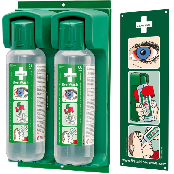 CEDERROTH Wandhalter für 2x500 ml Augenspülflasche CEDERROTH Wandhalter für 2x500 ml Augenspülflasche-Beschreibung lesen