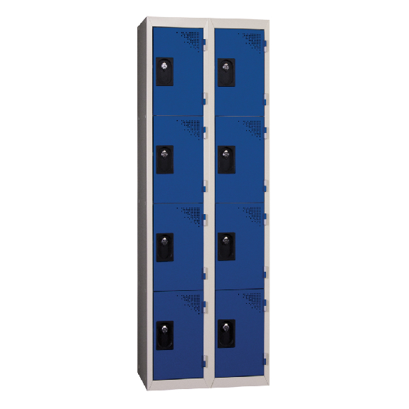 Vestiaires 4 cases x 2 colonnes - En kit - Bleu - Largeur 60cm Vestiaires 4 cases x 2 colonnes - En kit - Bleu - Largeur 60cm-Lire la description