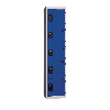 Vestiaires 5 cases x 1 colonne - En kit - Bleu - Largeur 30cm