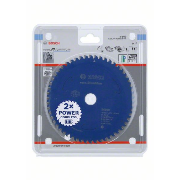 Bosch Akku-Kreissgeblatt Expert for Aluminium, 160 x 1,8/1,3 x 20, 54 Zhne-Beschreibung lesen