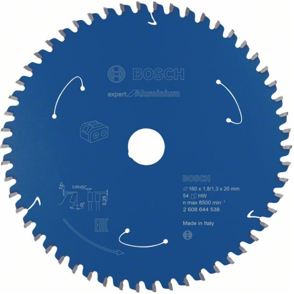 Bosch Akku-Kreissgeblatt Expert for Aluminium, 160 x 1,8/1,3 x 20, 54 Zhne-Beschreibung lesen