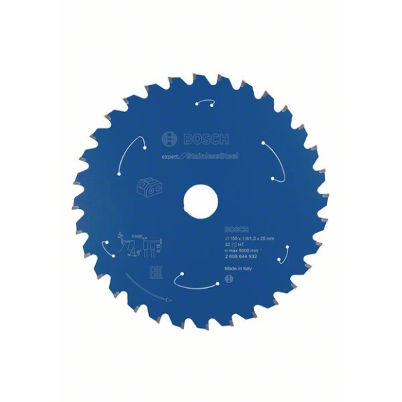 Bosch Akku-Kreissgeblatt Expert for Stainless Steel, 150 x 1,6/1,3 x 20, 32-Beschreibung lesen