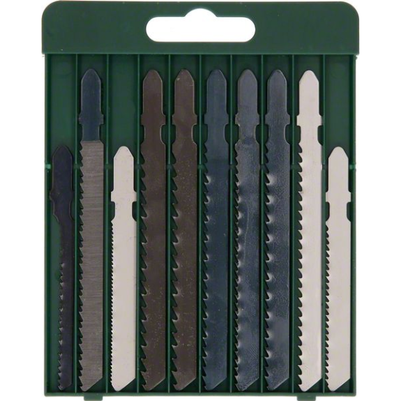 Bosch Sgeblattkassette Holz/Metall/Kunststoff (T-Schaft), 10-teilig-Beschreibung lesen