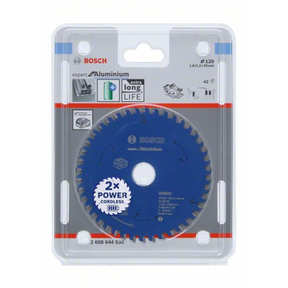 Bosch Akku-Kreissgeblatt Expert for Aluminium, 120 x 1,8/1,2 x 20, 42 Zhne-Beschreibung lesen