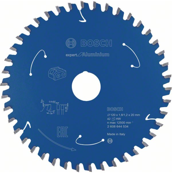 Bosch Akku-Kreissgeblatt Expert for Aluminium, 120 x 1,8/1,2 x 20, 42 Zhne-Beschreibung lesen