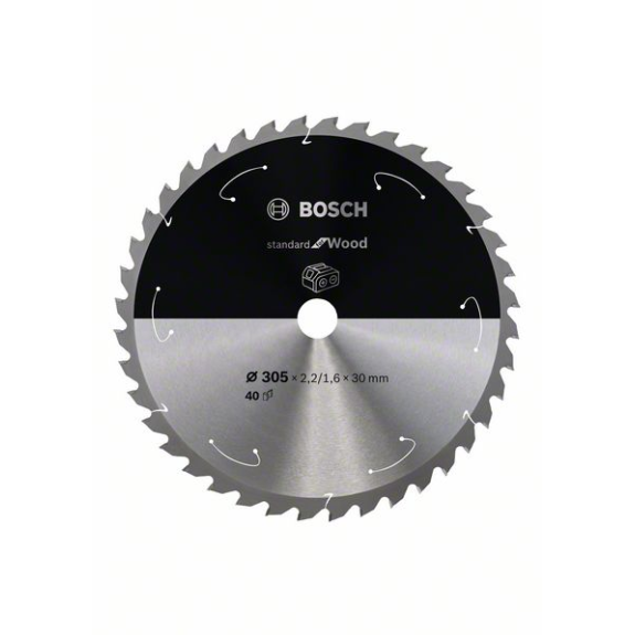 Bosch Akku-Kreissgeblatt Standard for Wood, 305 x 2,2/1,6 x 30, 40 Zhne-Beschreibung lesen