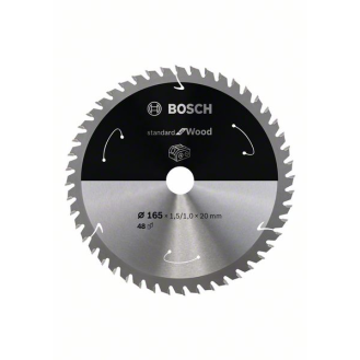 Bosch Akku-Kreissgeblatt Standard for Wood, 165 x 1,5/1 x 20, 48 Zhne-Beschreibung lesen