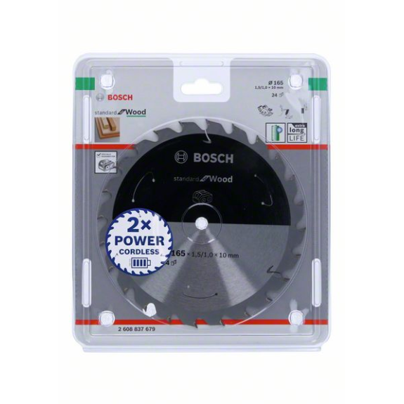 Bosch Akku-Kreissgeblatt Standard for Wood, 165 x 1,5/1 x 10, 24 Zhne-Beschreibung lesen