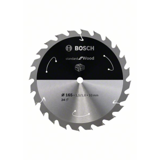 Bosch Akku-Kreissgeblatt Standard for Wood, 165 x 1,5/1 x 10, 24 Zhne-Beschreibung lesen