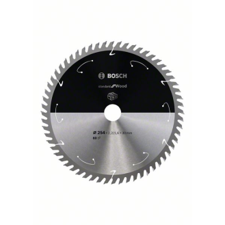 Bosch Akku-Kreissgeblatt Standard for Wood, 254 x 2,2/1,6 x 30, 60 Zhne-Beschreibung lesen