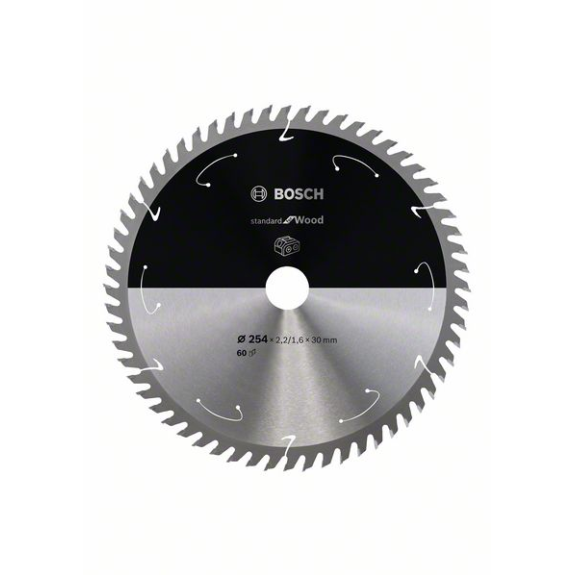 Bosch Akku-Kreissgeblatt Standard for Wood, 254 x 2,2/1,6 x 30, 60 Zhne-Beschreibung lesen