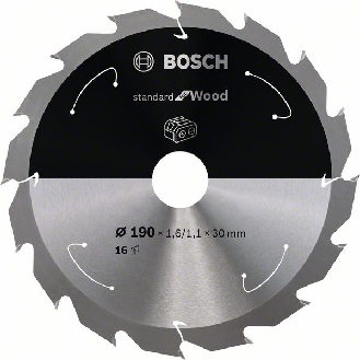 Bosch Akku-Kreissgeblatt Standard for Wood, 190 x 1,6/1,1 x 30, 16 Zhne-Beschreibung lesen
