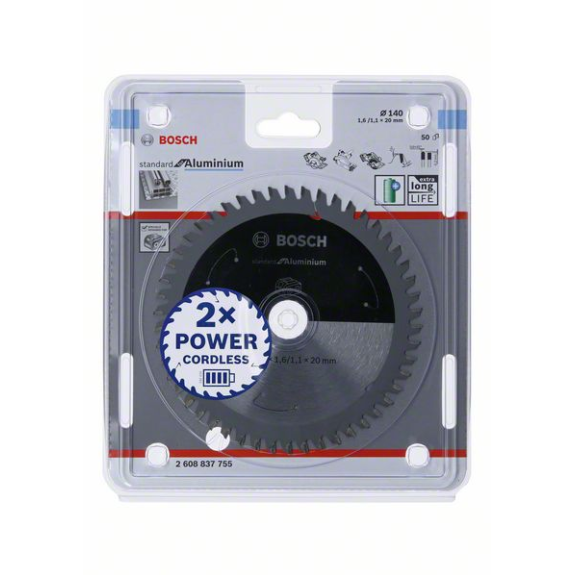 Bosch Akku-Kreissgeblatt Standard for Aluminium, 140 x 1,6/1,1 x 20, 50 Zhne-Beschreibung lesen