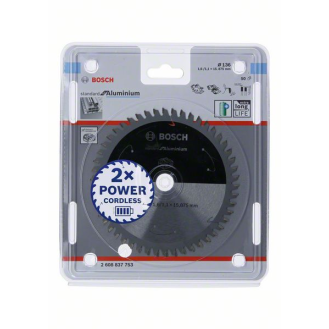Bosch Akku-Kreissgeblatt Standard for Aluminium, 136 x 1,6/1,1 x 15,875, 50-Beschreibung lesen