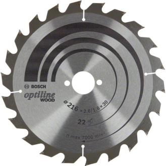 Bosch Optiline Wood Kreissgeblatt 216 x 2,6/1,6 x 30, 22 Zhne-Beschreibung lesen