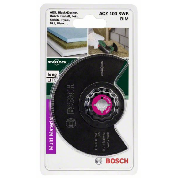 Bosch BIM Segmentwellenschliffmesser ACZ 100 SWB Starlock, 100 mm-Beschreibung lesen