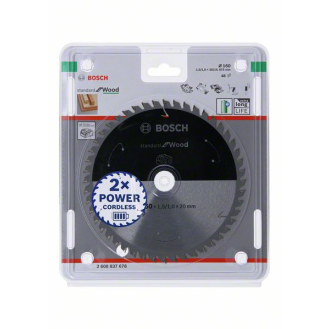 Bosch Akku-Kreissgeblatt Standard for Wood, 160 x 1,5/1 x 20, 48 Zhne-Beschreibung lesen