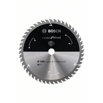 Bosch Akku-Kreissgeblatt Standard for Wood, 165 x 1,5/1 x 15,875, 48 Zhne-Beschreibung lesen