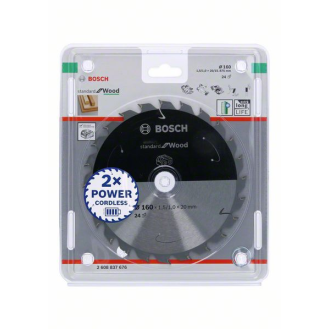 Bosch Akku-Kreissgeblatt Standard for Wood, 160 x 1,5/1 x 20, 24 Zhne-Beschreibung lesen