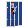 Vestiaires 2 cases x 4 colonnes - En kit - Bleu - Largeur 120cm