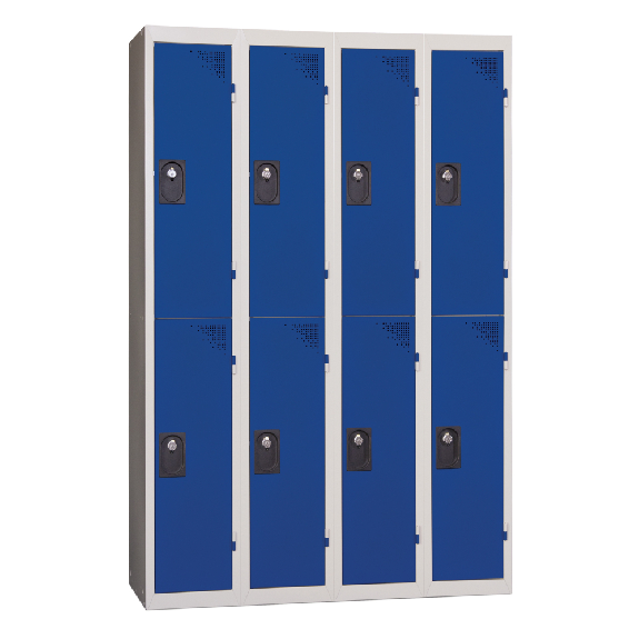 Vestiaires 2 cases x 4 colonnes - En kit - Bleu - Largeur 120cm Vestiaires 2 cases x 4 colonnes - En kit - Bleu - Largeur 120cm-Lire la description
