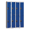 Vestiaires 2 cases x 4 colonnes - En kit - Bleu - Largeur 120cm
