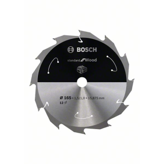 Bosch Akku-Kreissgeblatt Standard for Wood, 165 x 1,5/1 x 15,875, 12 Zhne-Beschreibung lesen