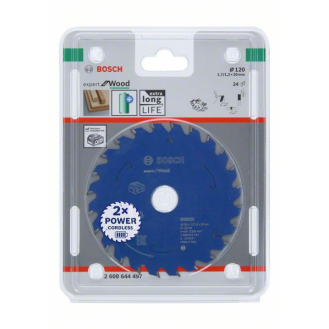 Bosch Akku-Kreissgeblatt Expert for Wood, 120 x 1,7/1,2 x 20, 24 Zhne-Beschreibung lesen