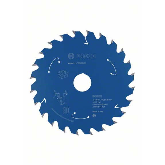 Bosch Akku-Kreissgeblatt Expert for Wood, 120 x 1,7/1,2 x 20, 24 Zhne-Beschreibung lesen