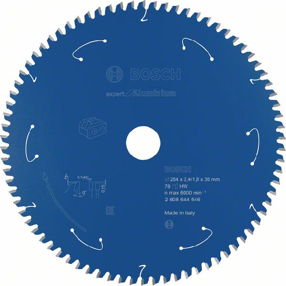 Kreissägeblatt für Aluminium 254 mm, 78 Zähne Kreissägeblatt für Aluminium 254 mm, 78 Zähne-Beschreibung lesen