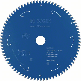 Kreissägeblatt für Aluminium 254 mm, 78 Zähne-Beschreibung lesen