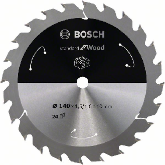 Bosch Akku-Kreissgeblatt Standard for Wood, 140 x 1,5/1 x 10, 24 Zhne-Beschreibung lesen