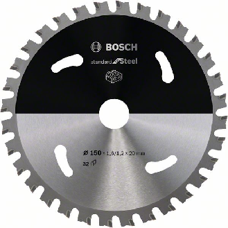 Bosch Akku-Kreissgeblatt Standard for Steel, 150 x 1,6/1,2 x 20, 32 Zhne-Beschreibung lesen